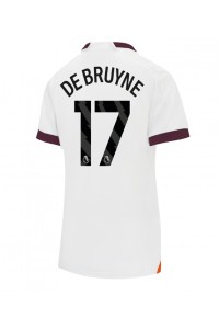 Manchester City Kevin De Bruyne #17 Fotballdrakt Borte Klær Dame 2023-24 Korte ermer